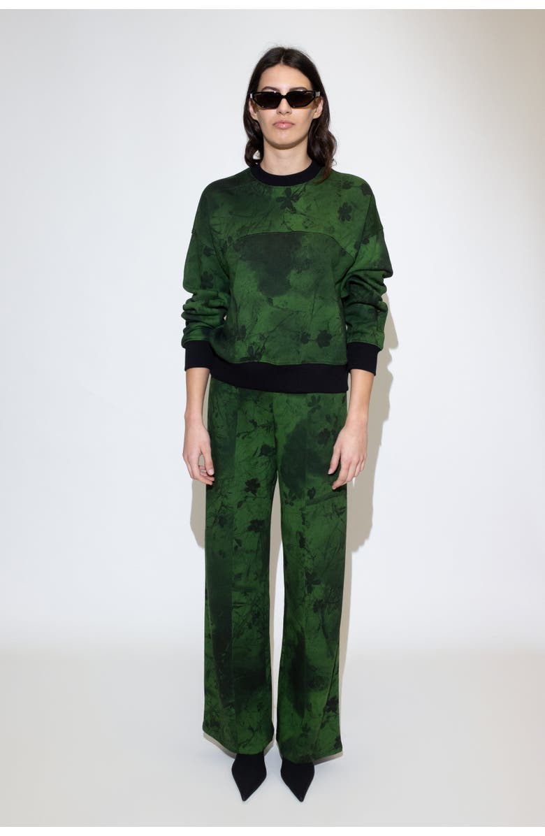 Untitled in Motion Dionea Crew Floral Print Sweatshirt, Alternate, color, Faskomilo-Green