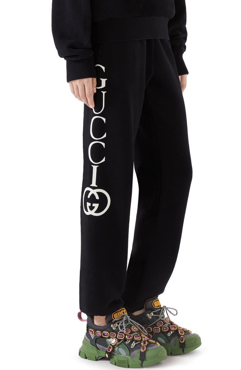 Gucci Logo Cotton Sweatpants, Alternate, color, 