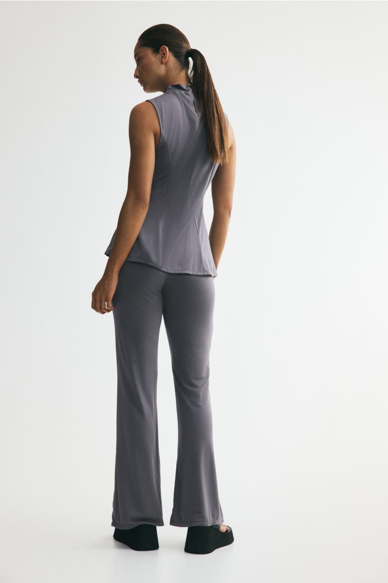 Flared Modal-blend Pants, Alternate, color, Dark gray