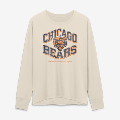 Women's Fanatics Cream Chicago Bears Heritage Legacy Long Sleeve T-Shirt