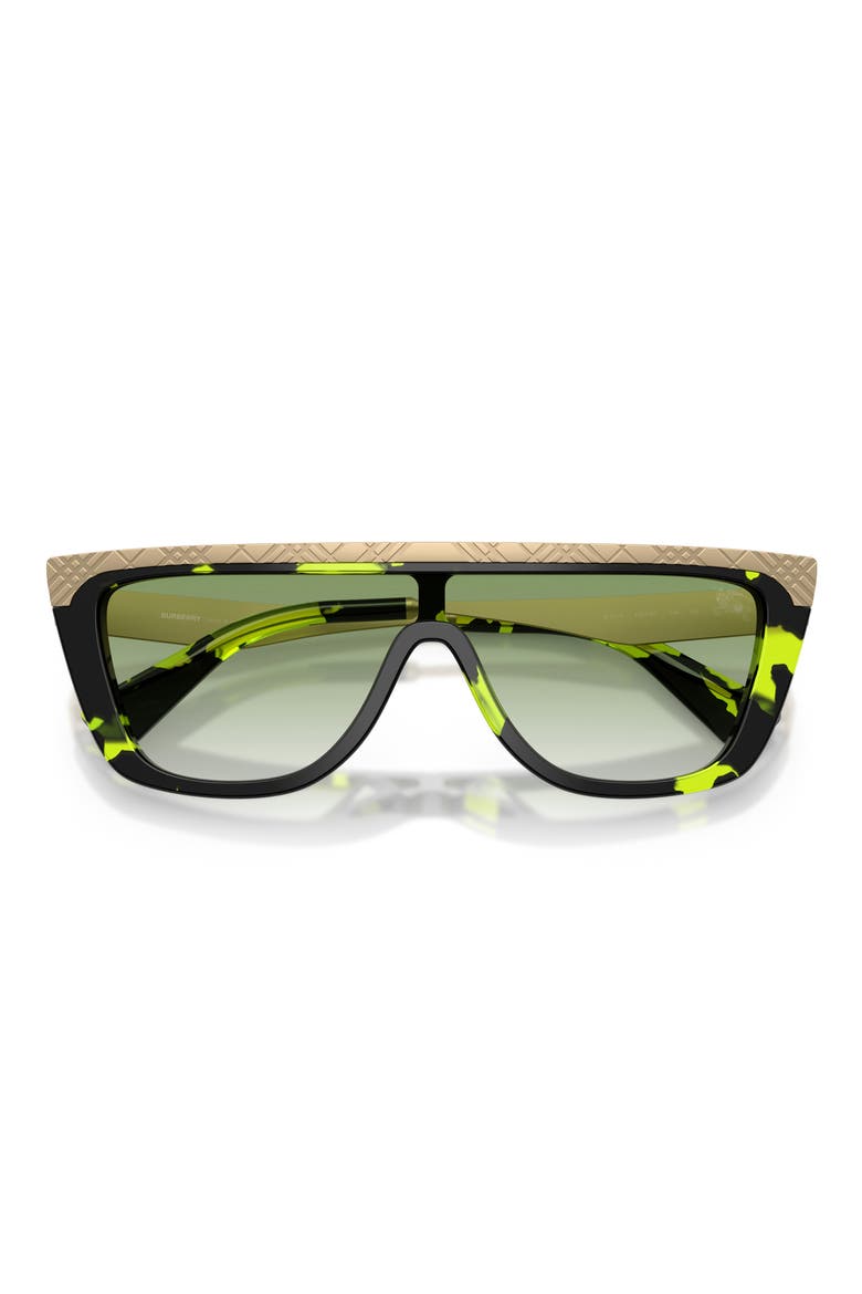 129mm Square Sunglasses, Alternate, color, GREEN HAVANA / CLEAR GREEN