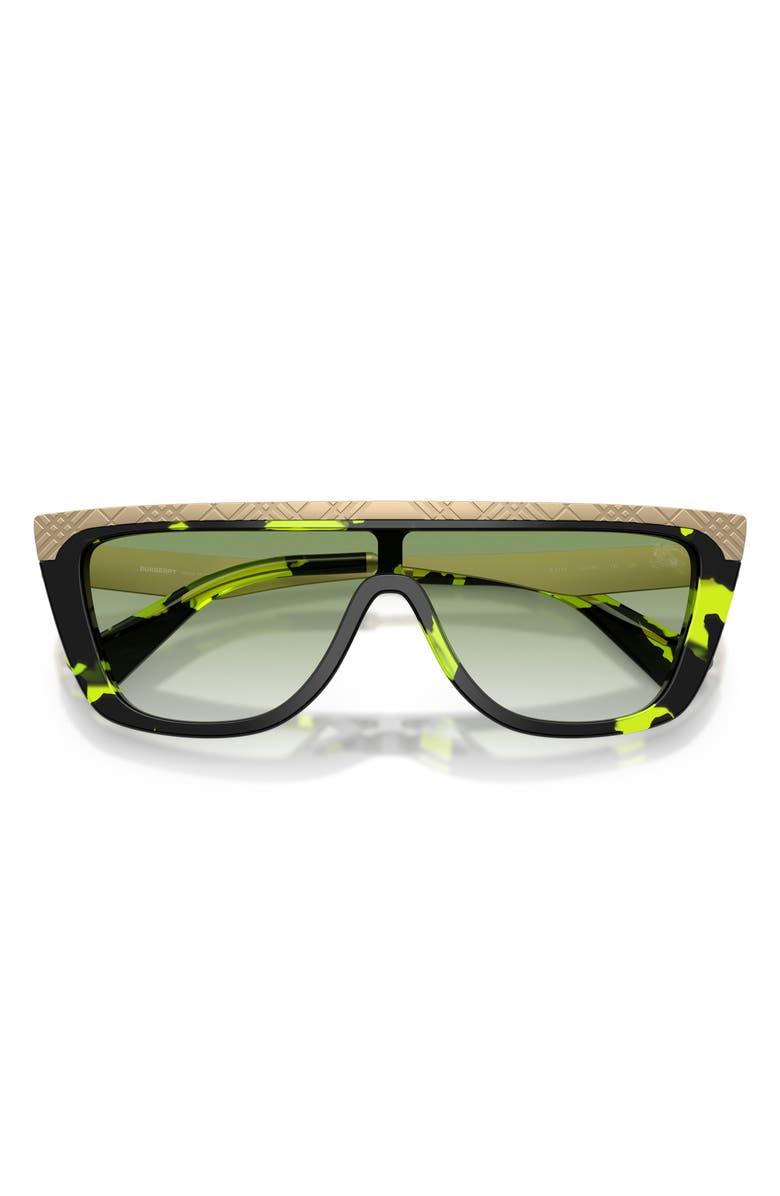 Burberry 129mm Square Sunglasses, Alternate, color, Green Havana / Clear Green