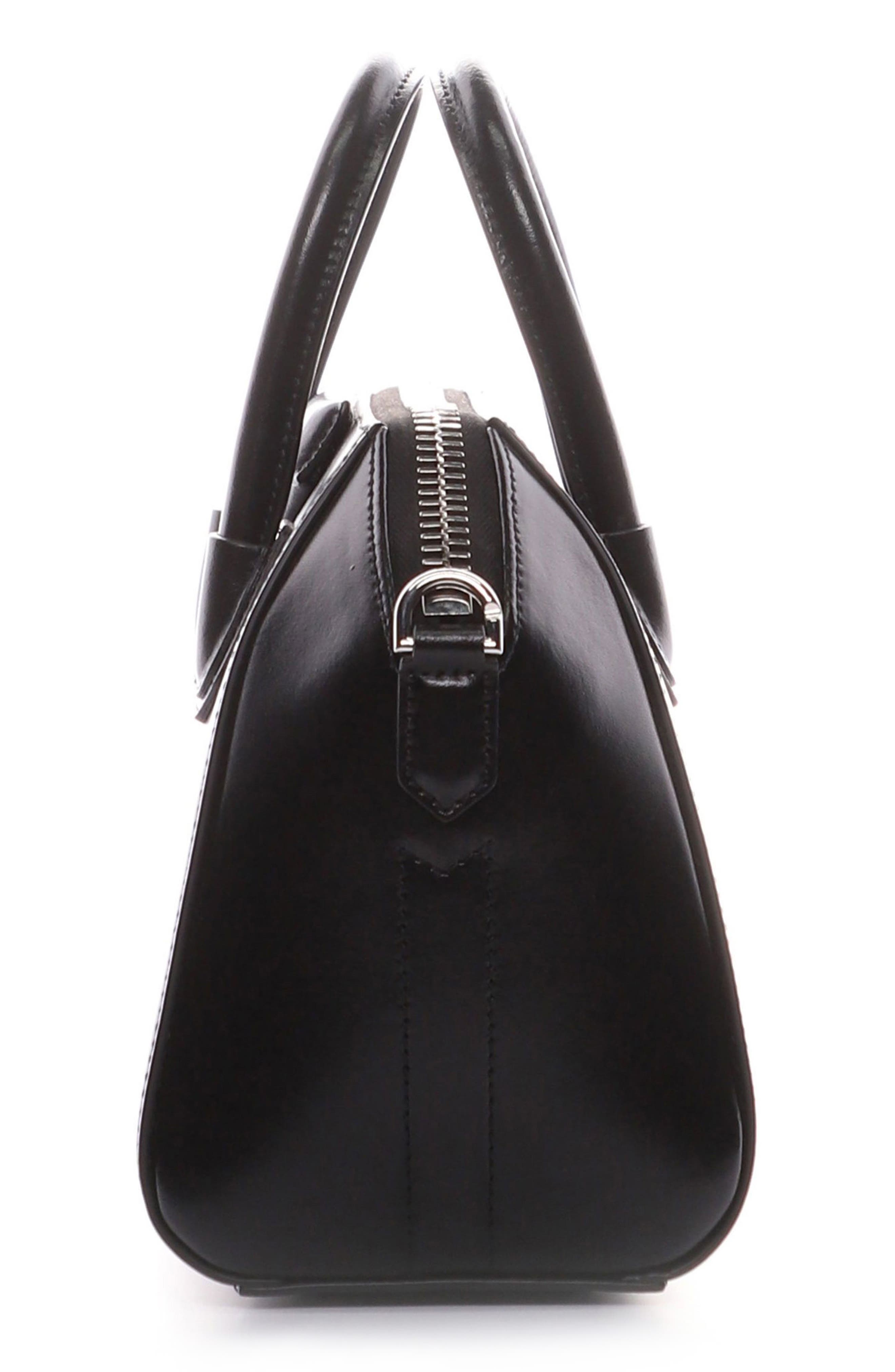 Givenchy Mini Antigona Box Leather Satchel, Alternate, color, 