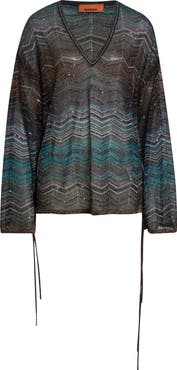 Missoni Zigzag Metallic Sequin Sweater