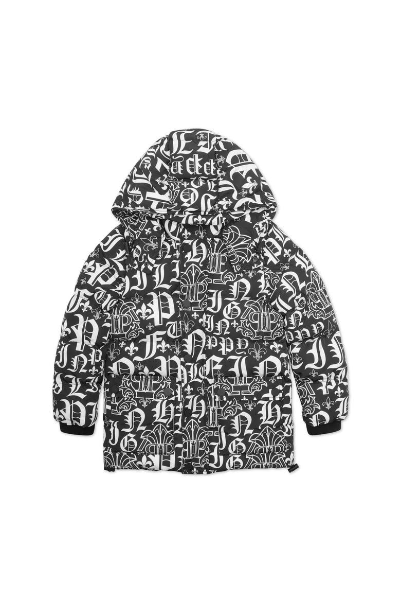Down Jacket Gothic Plein Boy, Main, color, black