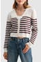 selected Cream Brown Stripe