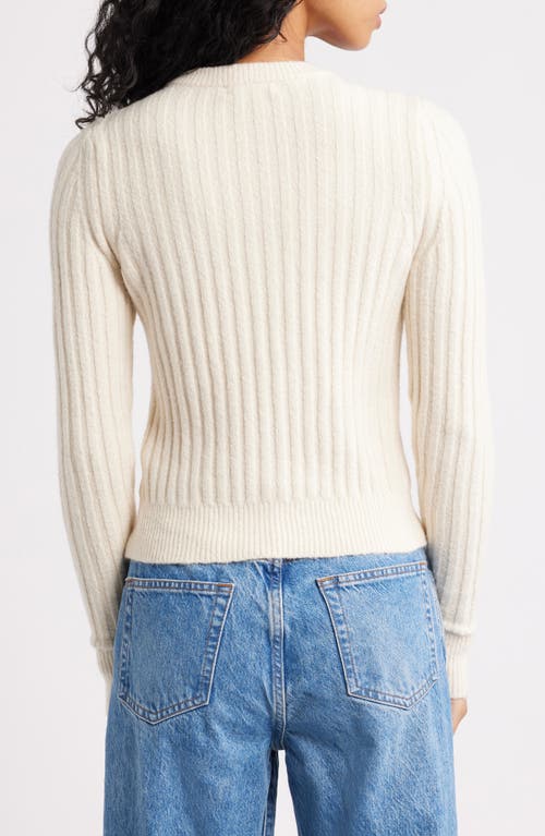 Madewell Rib Cotton & Merino Wool Blend Cardigan In Brown