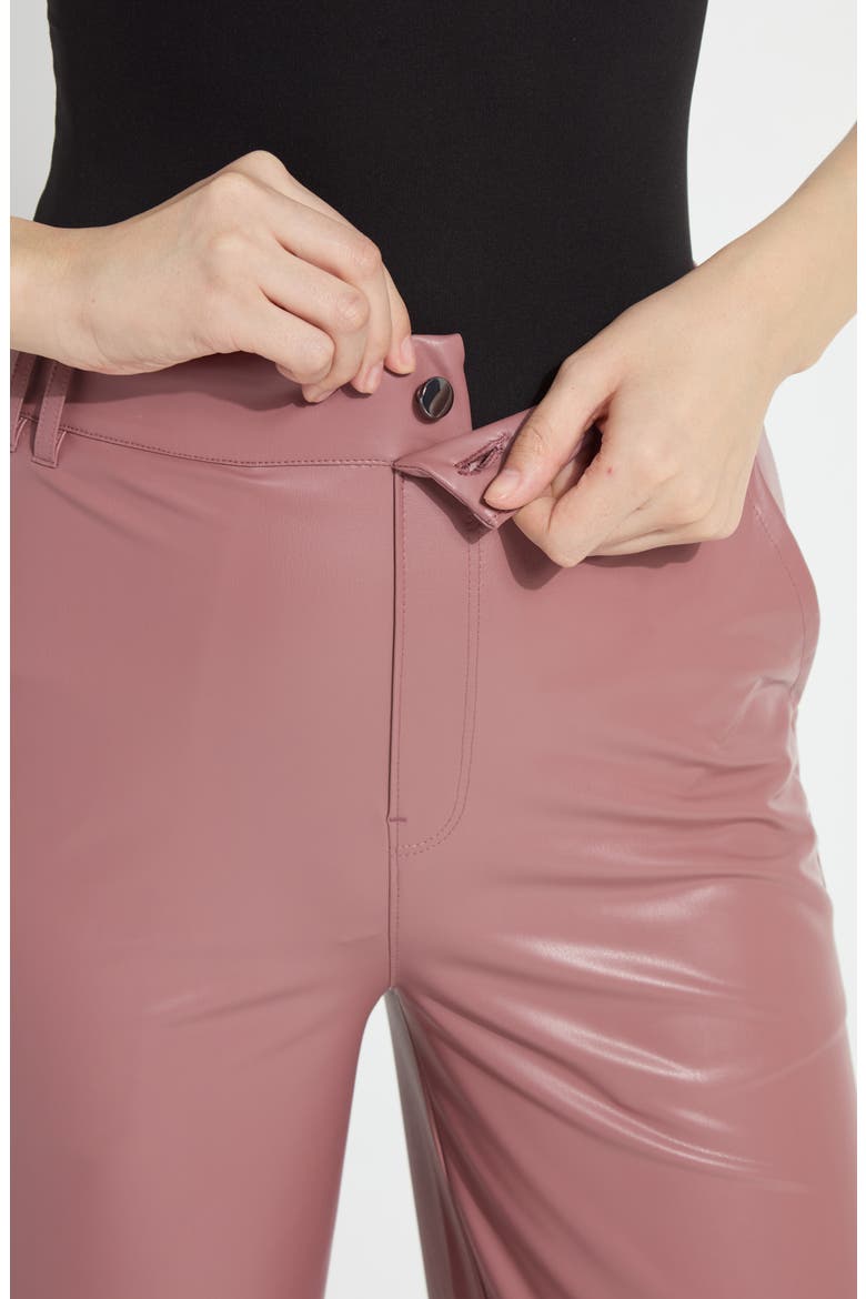 Ada Faux Leather Wide Leg Pants, Alternate, color, ANTIQUE ROSE