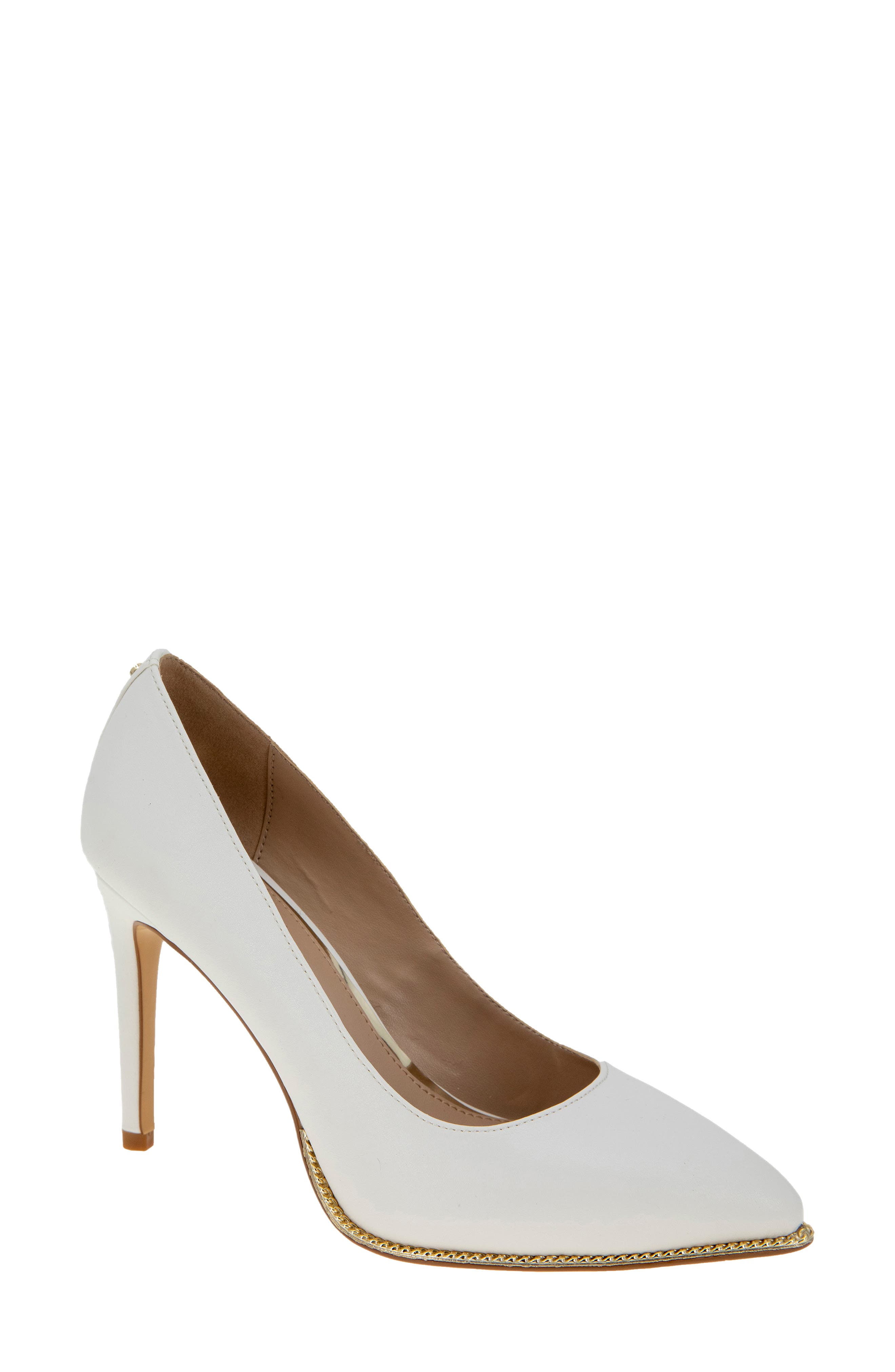 Hallix Pointed Toe Pump, Main, color, BRIGHT WHITE