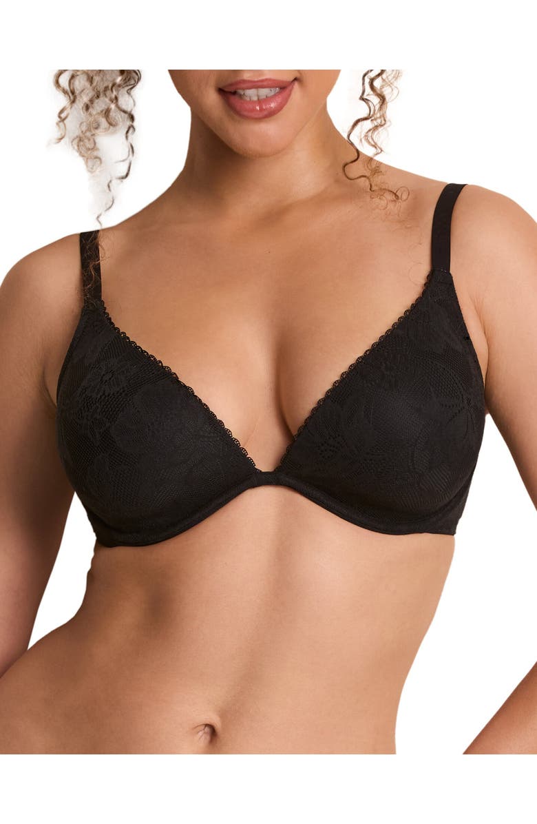 Adore Me Maren Push Up Plunge Bra, Main, color, Black