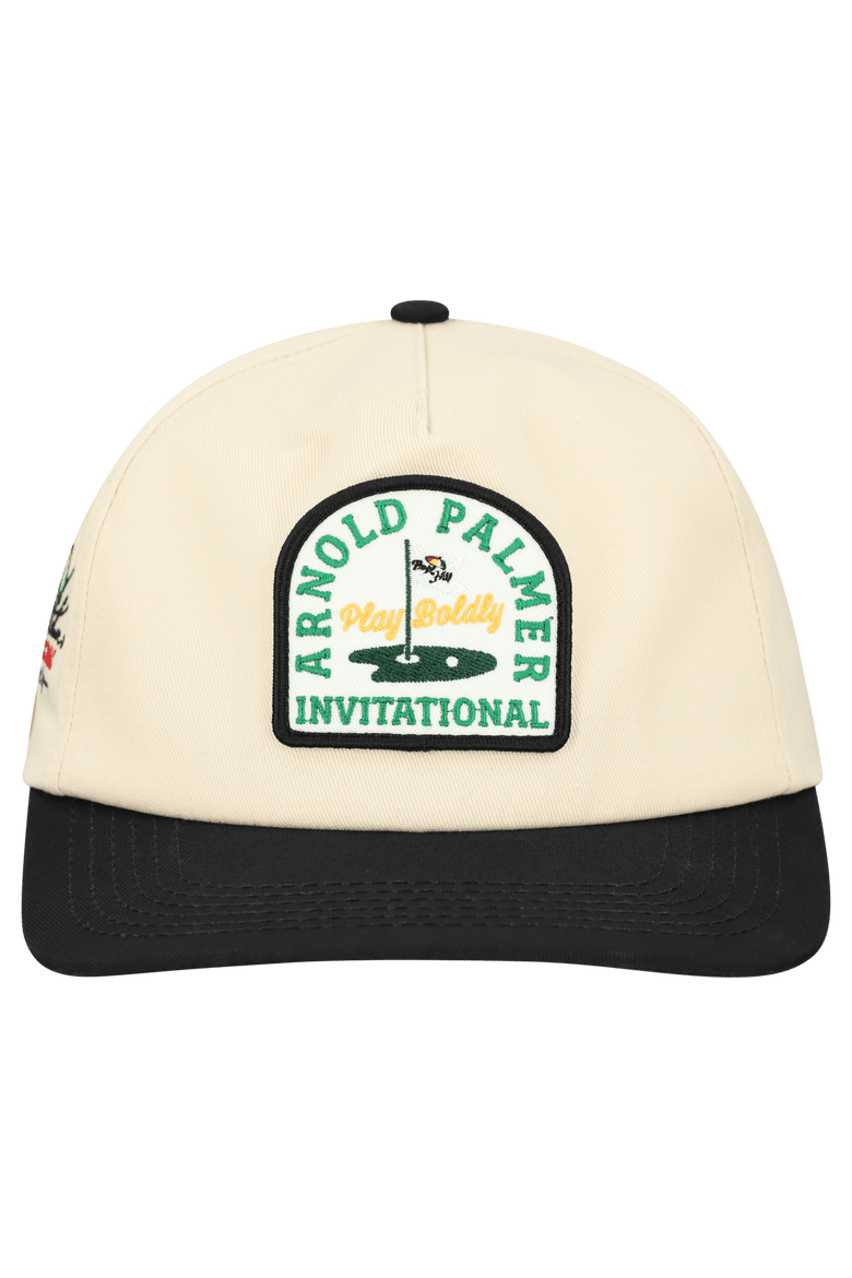 Unisex Barstool Golf Cream Arnold Palmer Invitational Five-Panel Snapback Hat, Alternate, color, Cream