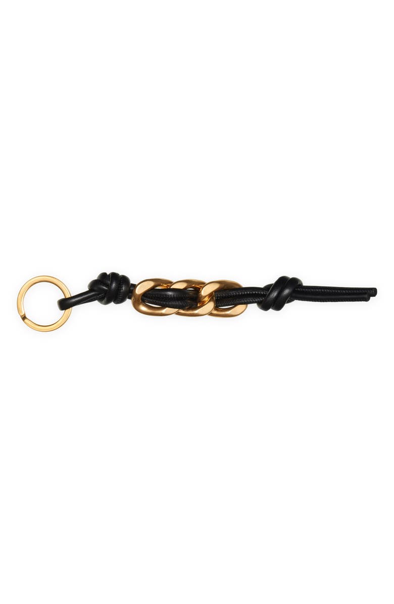 Bottega Veneta Knot Chain Key Ring, Alternate, color, 