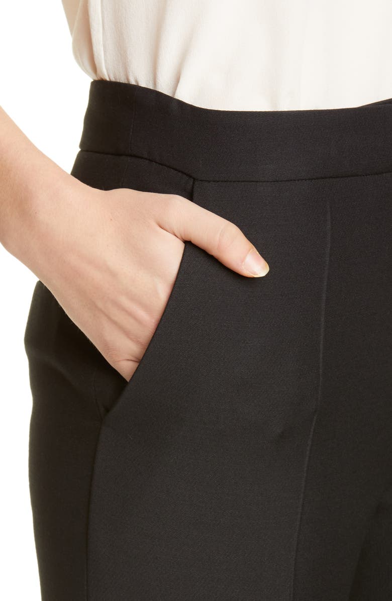 Valentino Wool & Silk Straight Leg Ankle Pants, Alternate, color,