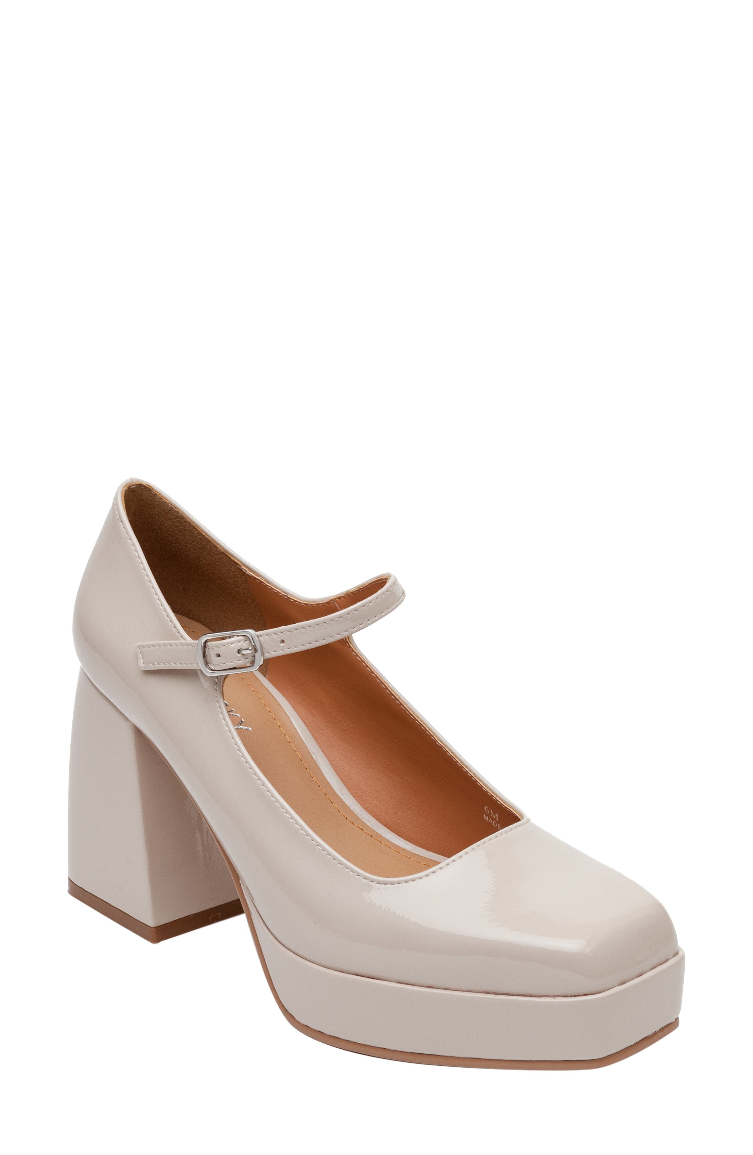 Notice Mary Jane Platform Pump, Main, color, BEIGE
