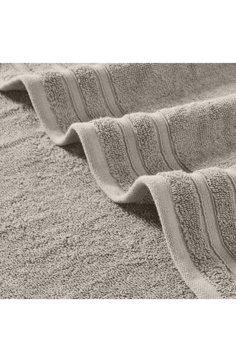 Modern Threads Embellished Border Damask Jacquard Towel 6-Piece Set - Grey, Alternate, color, Grey