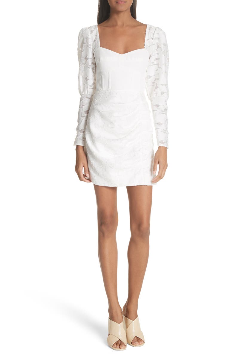 Self-Portrait Floral Fil Coupé Bustier Dress, Main, color, 