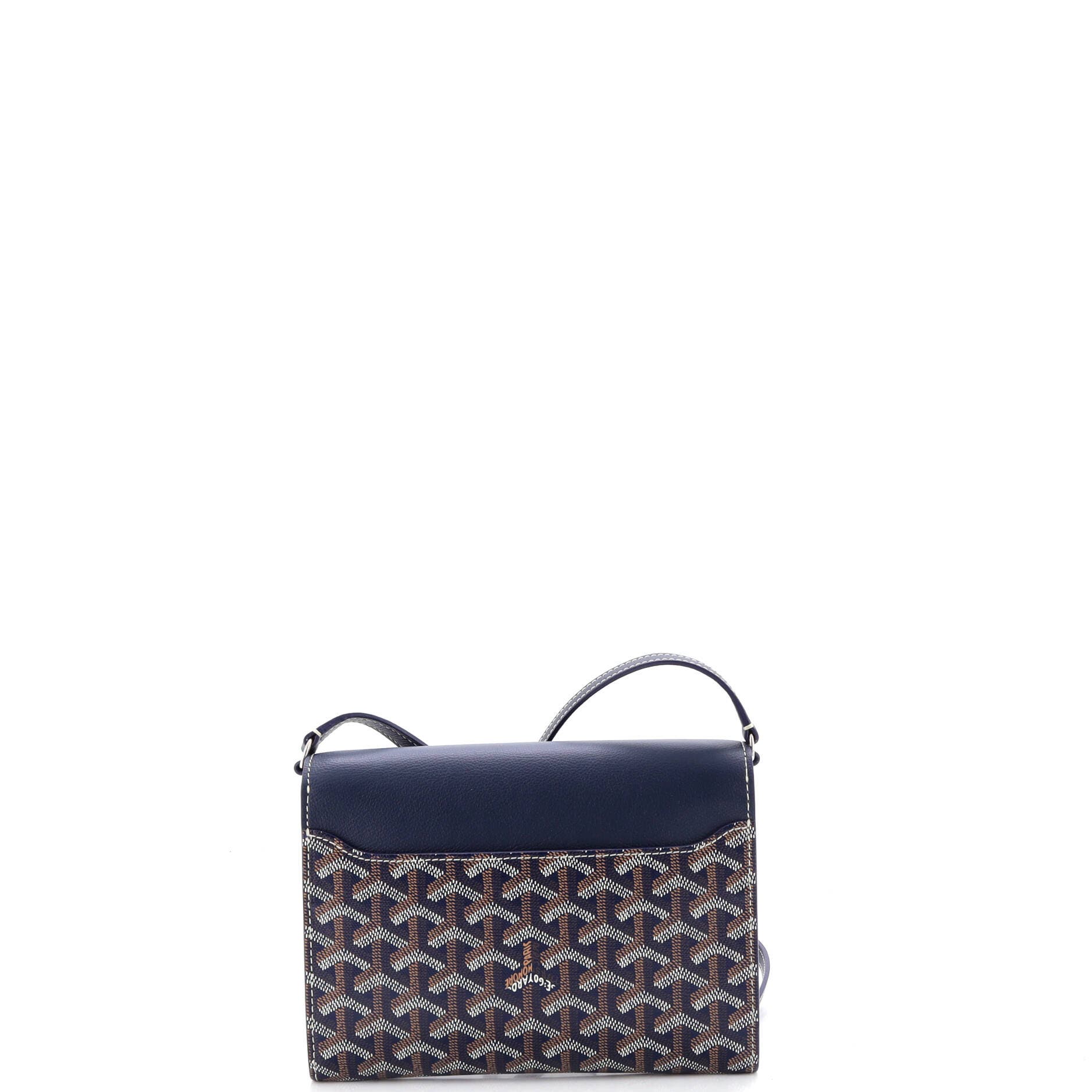 Pre-Owned Goyard Chypre Wallet on Strap Coated Canvas with Leather, Alternate, color, 