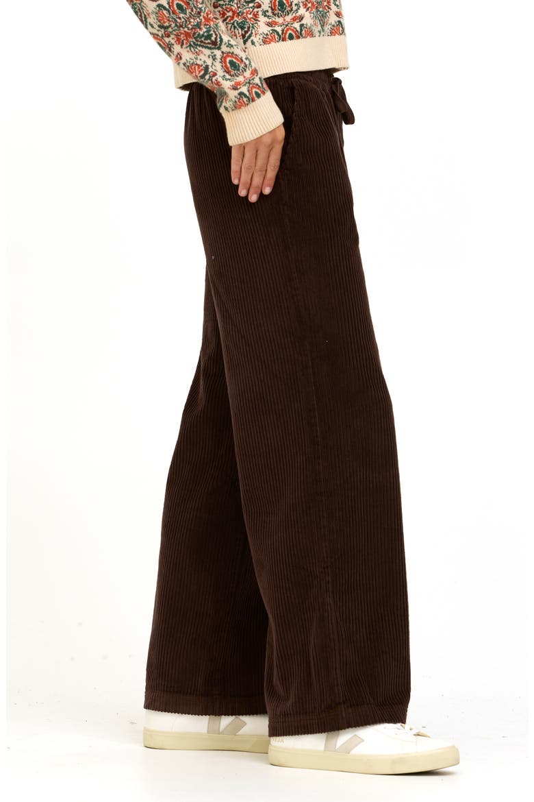 Davisha Corduroy Drawstring Pants, Alternate, color, COCOA