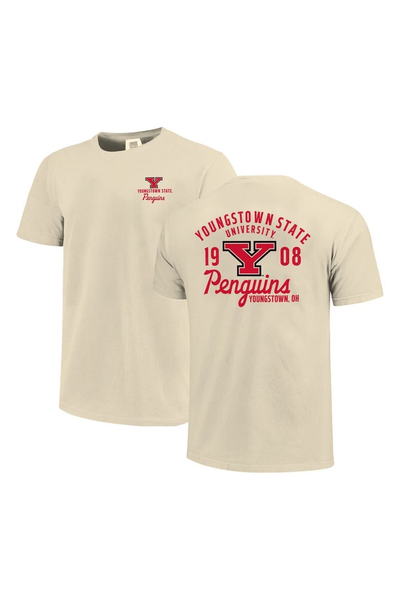 Men's Cream Youngstown State Penguins Comfort Colors Mascot Overlay T-Shirt, Main, color, Cream