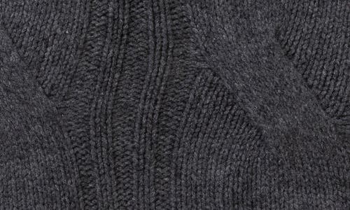 Sofia Cashmere New York Cable Knit Cashmere Throw Blanket In Gray