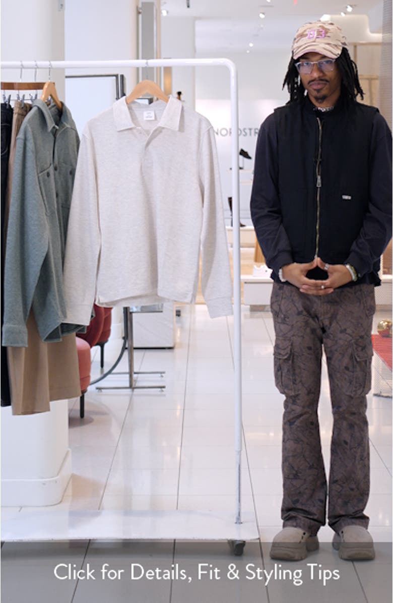 Ribbed Long Sleeve Polo, sales video thumbnail