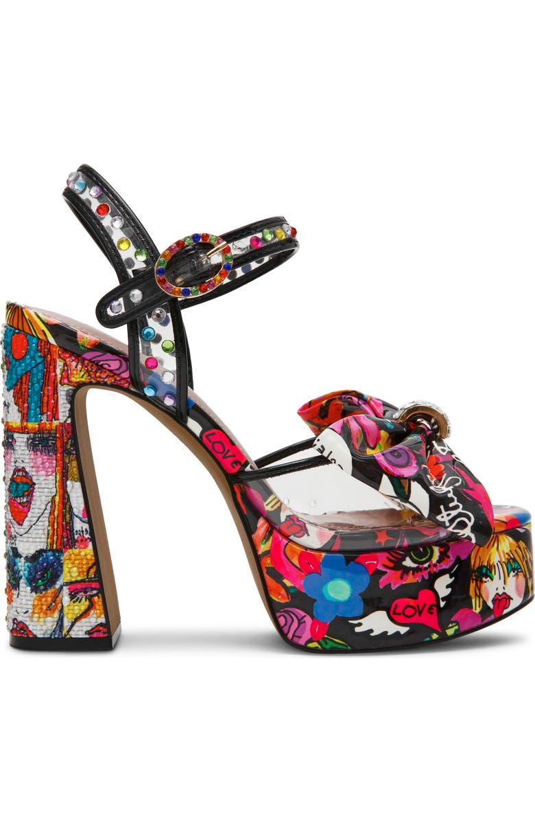 Betsey Johnson Shelley Platform Sandal, Alternate, color, Bright Multi