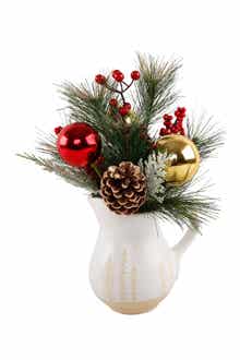 FLORA BUNDA 14" Xmas Mix in Ceramic Watering Pot