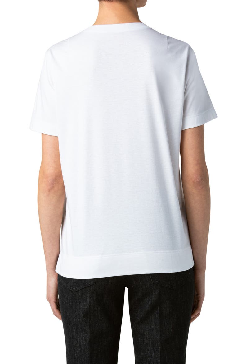 Sheer Inset Jersey T-Shirt, Alternate, color, ECRU