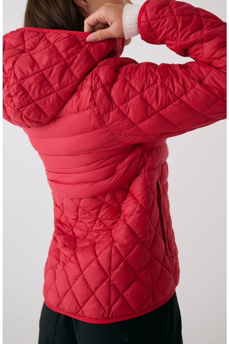 The Base Packable Insulated Hooded Jacket, Alternate, color, CRIMSON