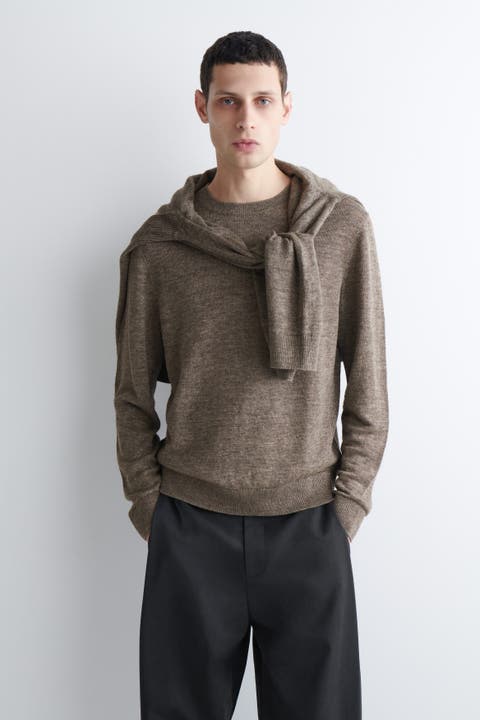 Knitted Linen Crew-Neck Sweater