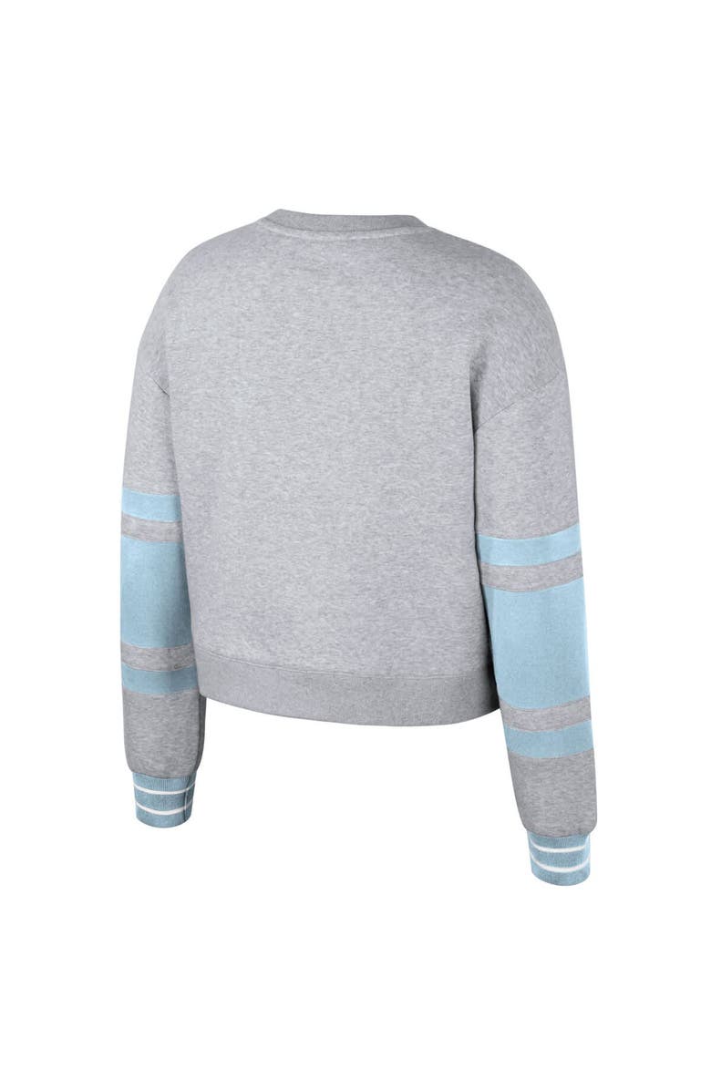 Stadium Essentials Women's Stadium Essentials Heather Gray San Antonio Spurs 2024/25 City Edition Scrimmage Cropped Pullover Sweatshirt, Alternate, color, 