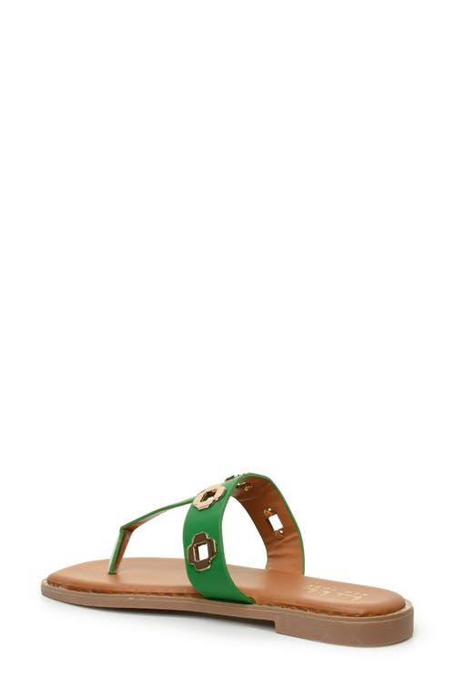 Nicole Miller Bling Thong Sandal In Green