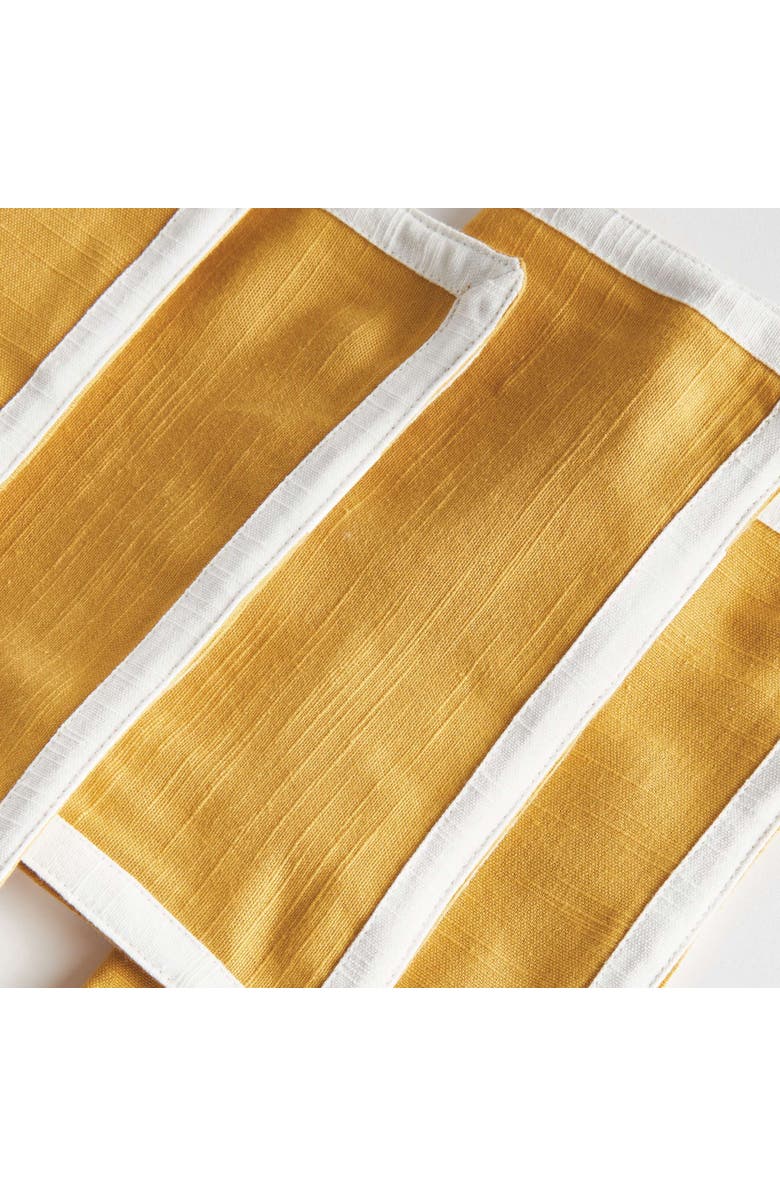 Napa Home & Garden Jase Cocktail Napkins Set Of 4, Alternate, color, Yellow