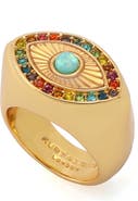 Kurt Geiger London Rainbow Evil Eye Cocktail Ring