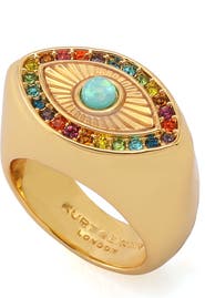 Kurt Geiger London Rainbow Evil Eye Cocktail Ring