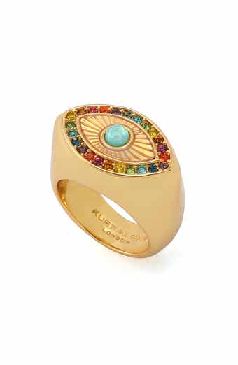 Kurt Geiger London Rainbow Evil Eye Cocktail Ring