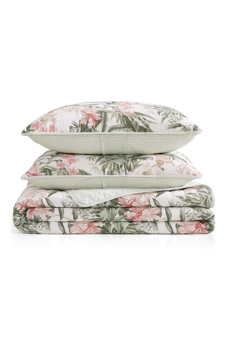 Island Orchid Quilt & Sham Set, Main, color, LIGHT PASTEL PINK
