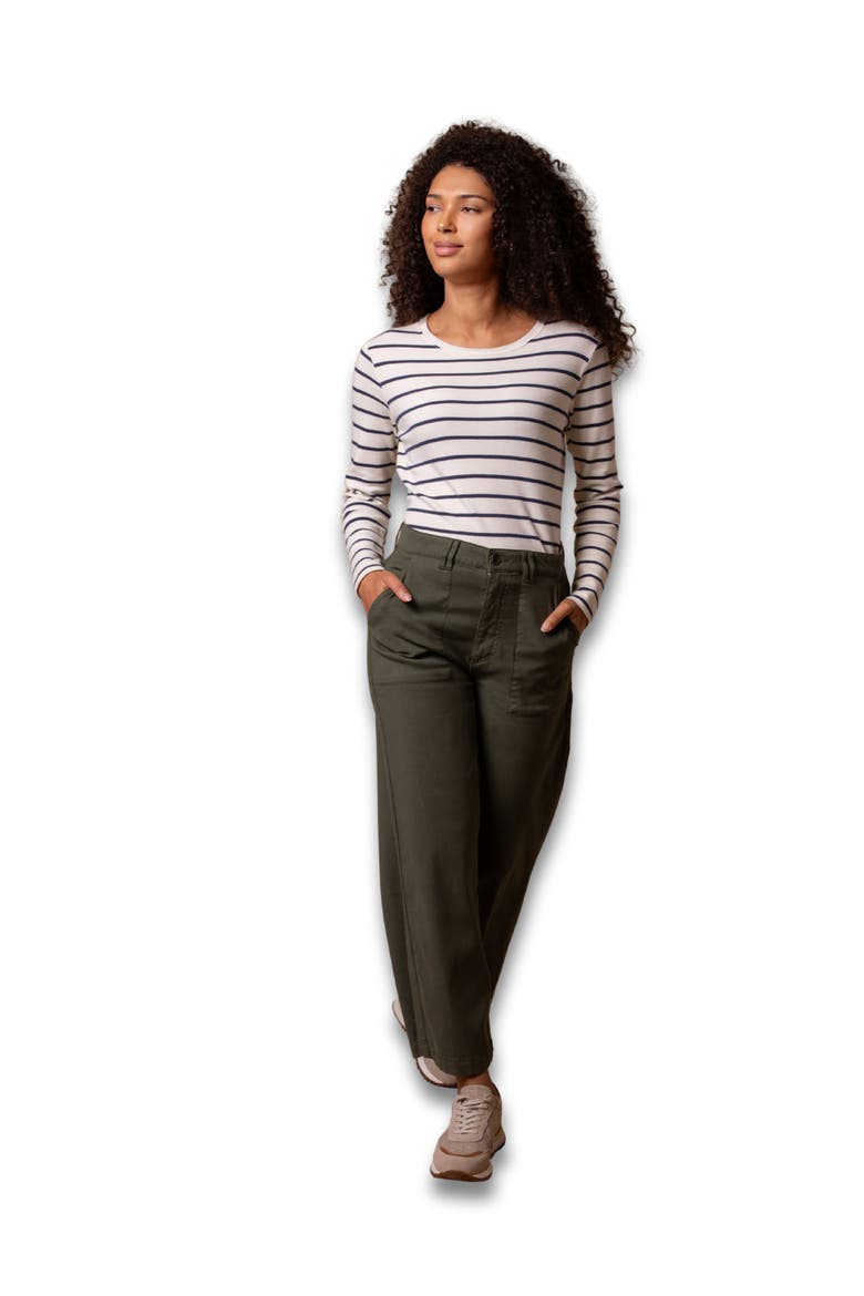 Wide Leg Pleat Front Pant, Alternate, color, Khaki