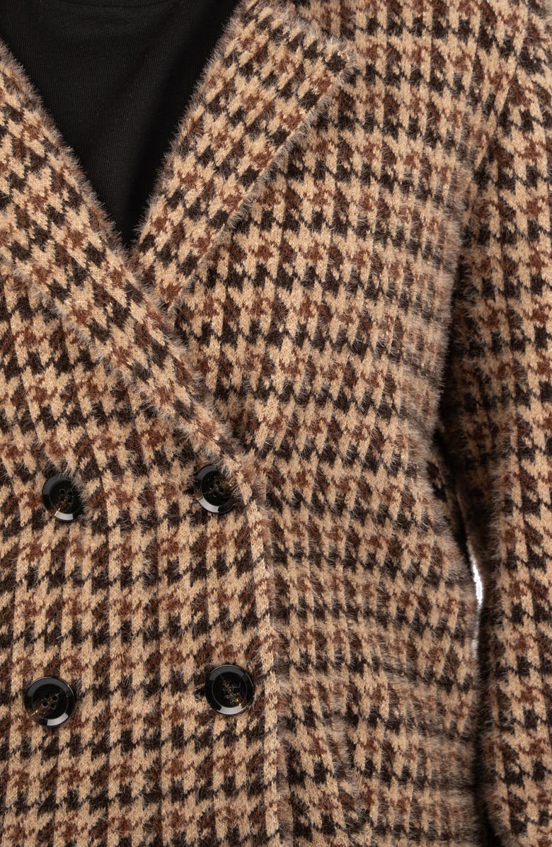 KUT from the Kloth Aaliyah Houndstooth Double Breasted Jacket, Alternate, color, 