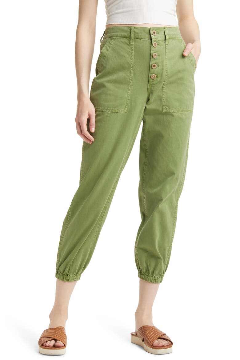 Griff Twill Joggers, Main, color, FADED FERN