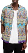AllSaints Pennard Relaxed Fit Bandana Print Camp Shirt