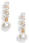 Cubic Zirconia Half Hoop Earrings