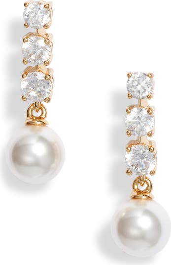 Cubic Zirconia Half Hoop Earrings