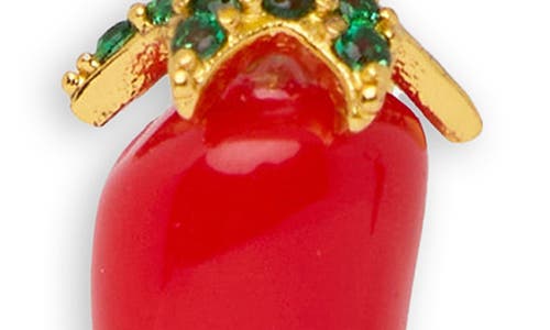 Saachi Chili Pepper Charm Huggie Earrings In Gold