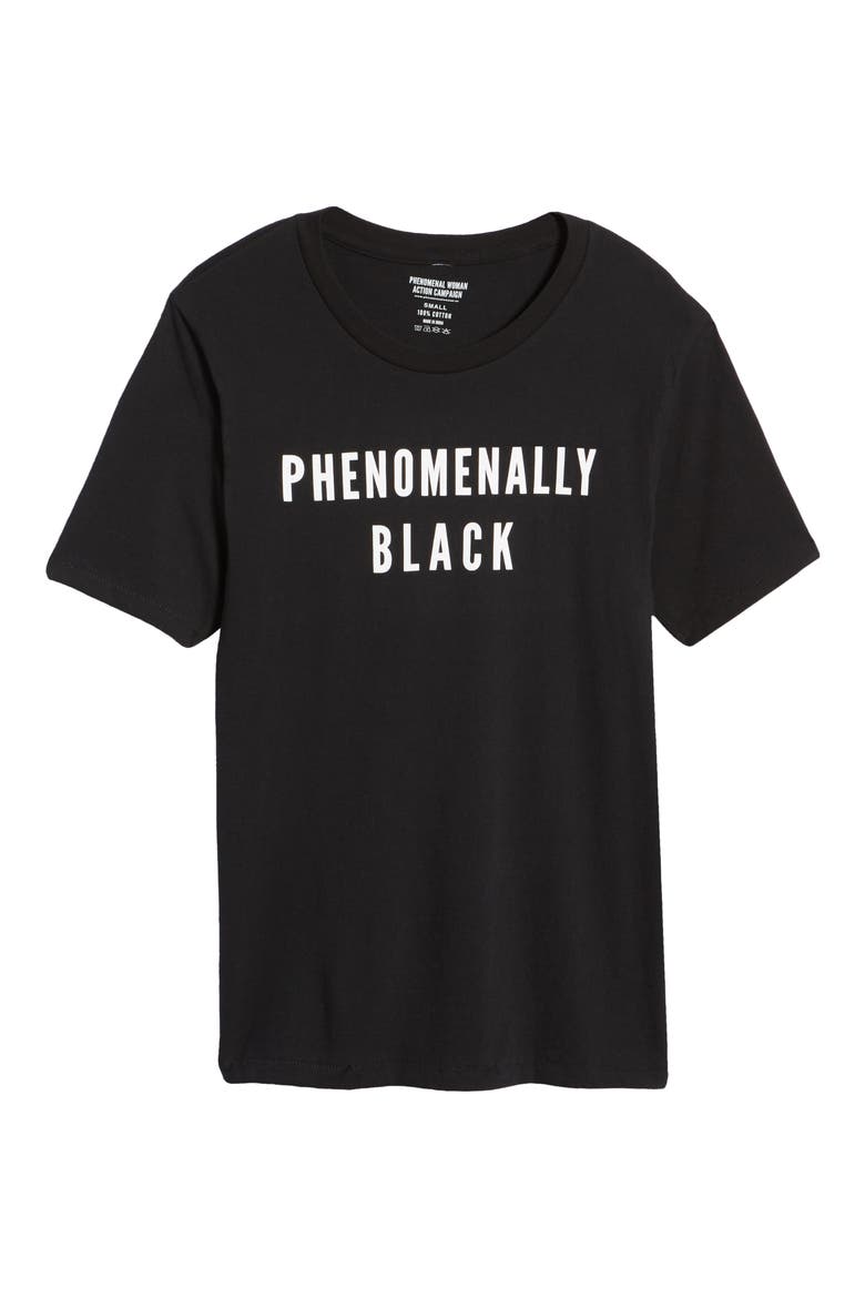 Phenomenally Black Graphic Tee, Alternate, color, BLACK
