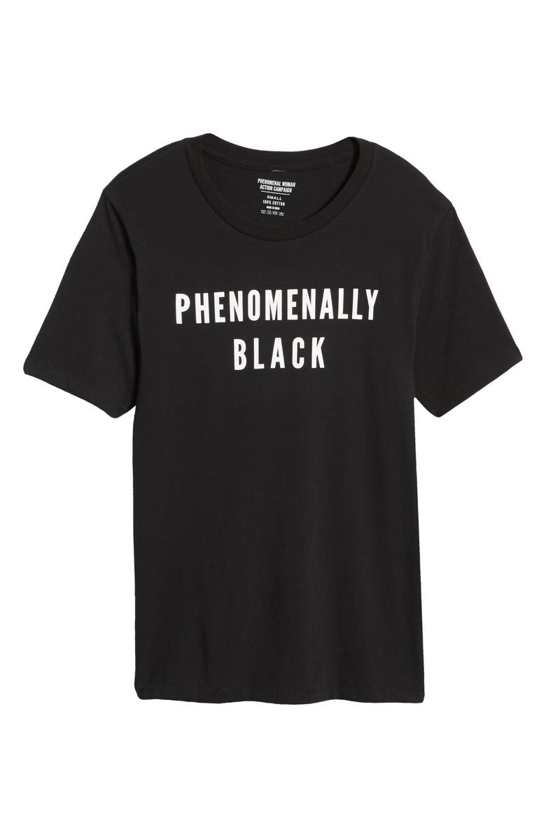 PHENOMENAL ly Black Graphic Tee, Alternate, color,