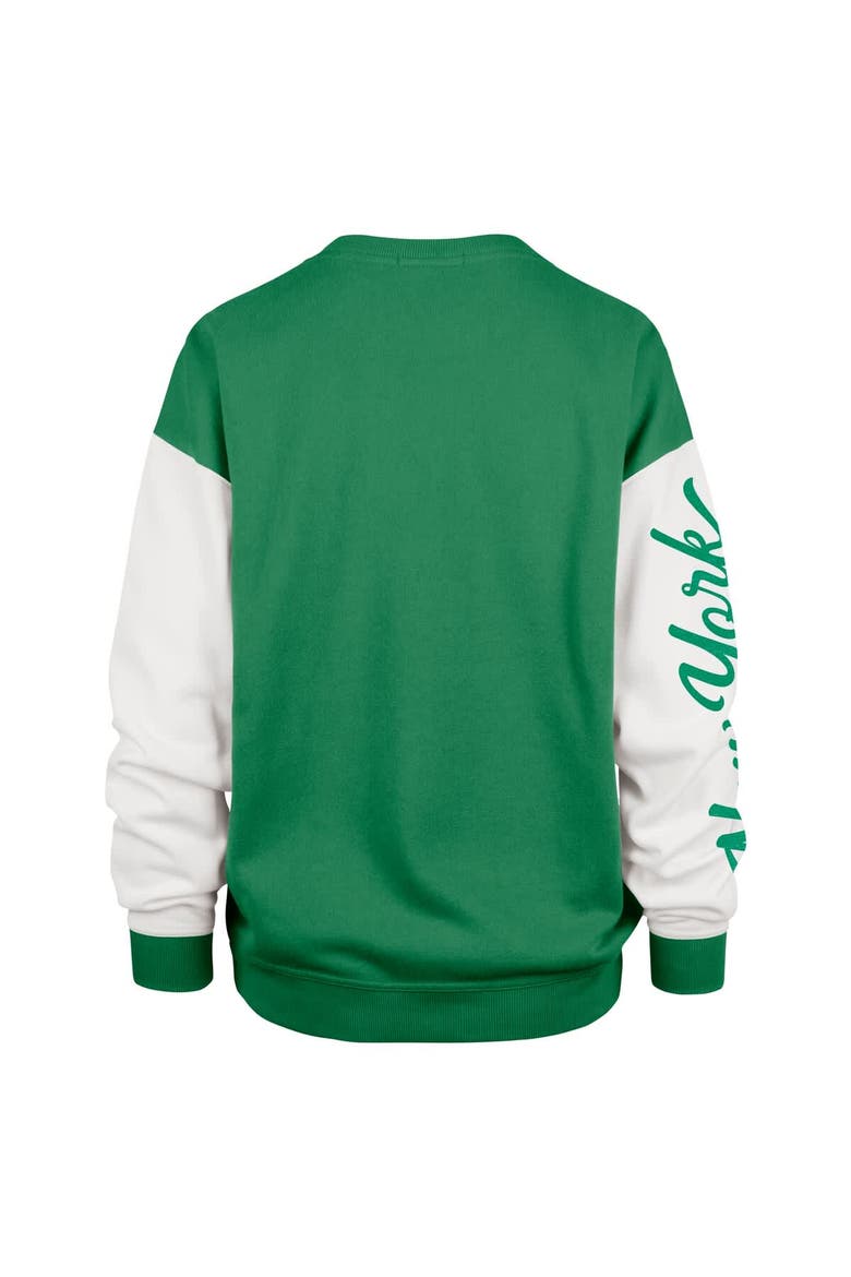 Women's '47  Green New York Jets Double Header Rise Andie Pullover Sweatshirt, Alternate, color, Green