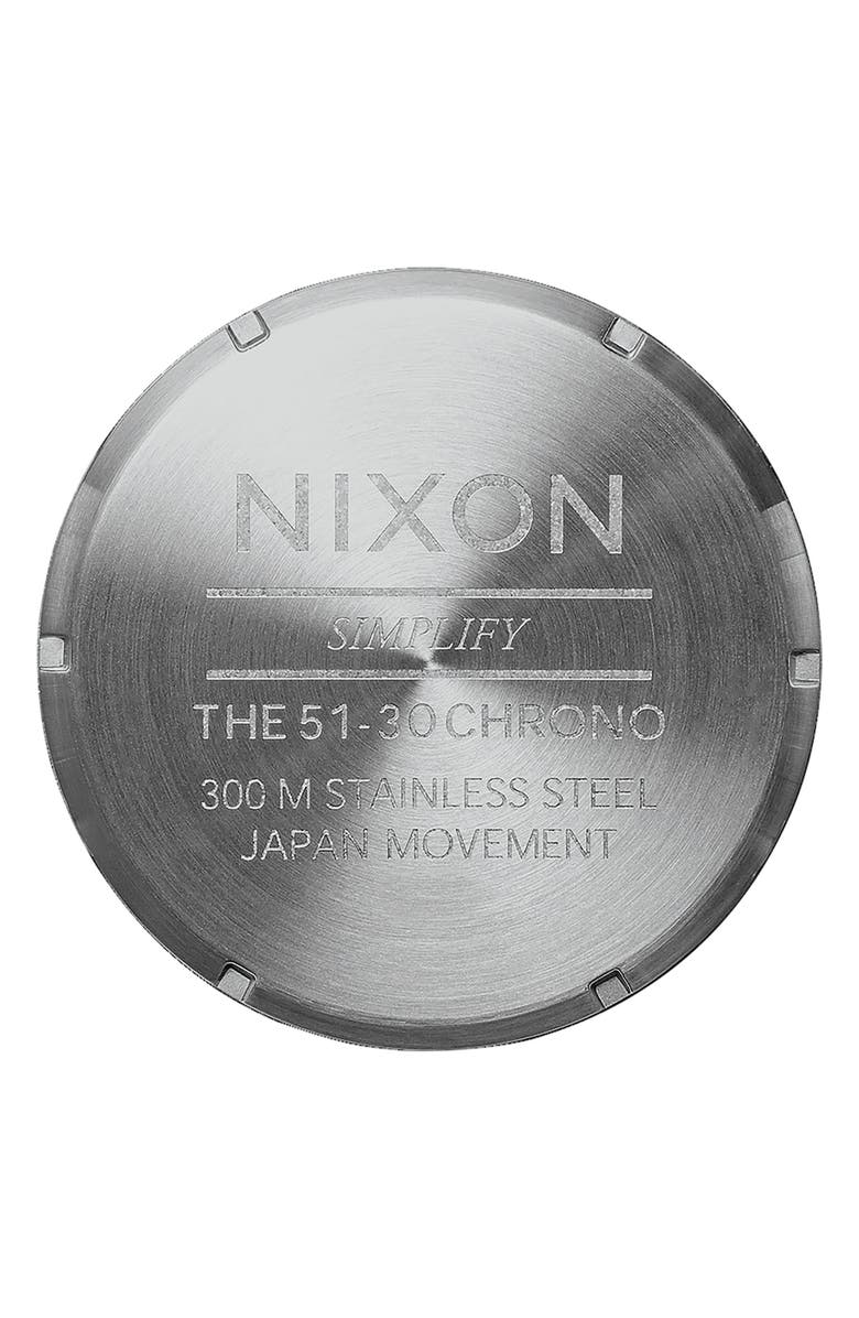 Nixon 'The 51-30 Chrono' Watch, 51mm, Alternate, color, Light Gunmetal / Dark Forest