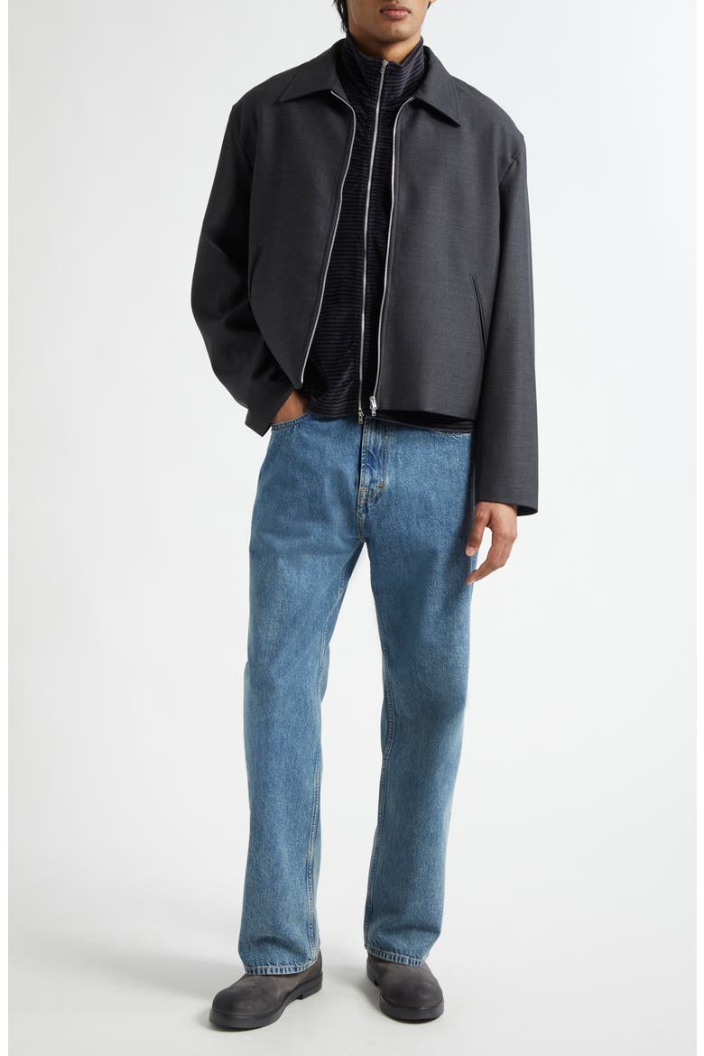 Third Cut Wide Straight Leg Jeans, Alternate, color, BLUE TECH WASH DENIM