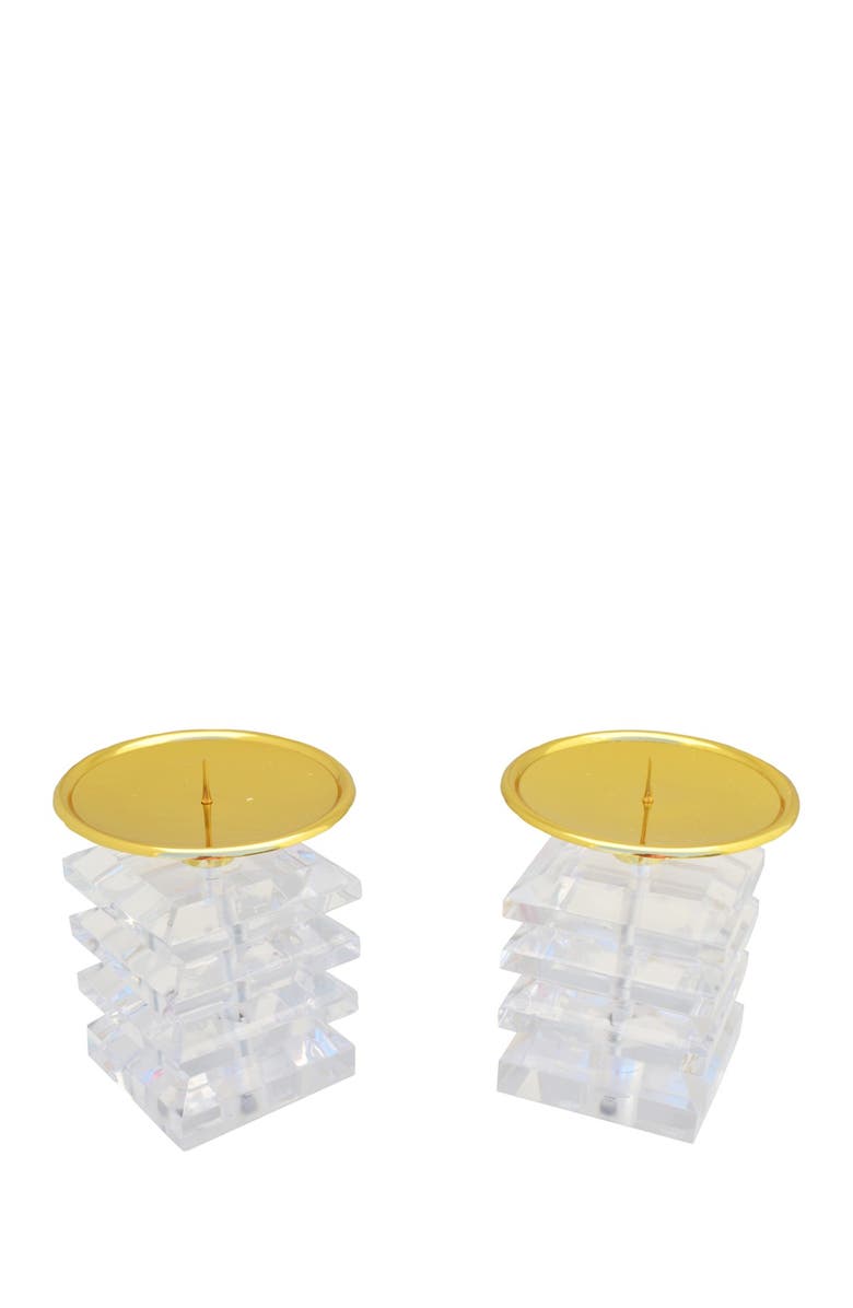 R16 HOME Rococo Candle Sticks - Set of 2, Main, color, Clear/Gold